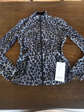 LULULEMON DEFINE JACKET NULU TRUE LEOPARD BLACK MULTI Sz 8 NEW FAST SHIP
